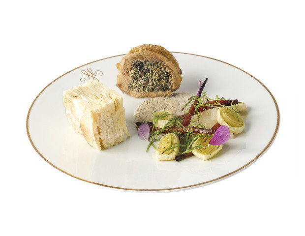 Chapon de Noël farci aux champignons (La part)