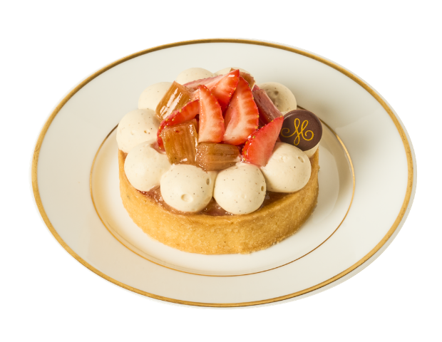 Tartelette fraise & rhubarbe